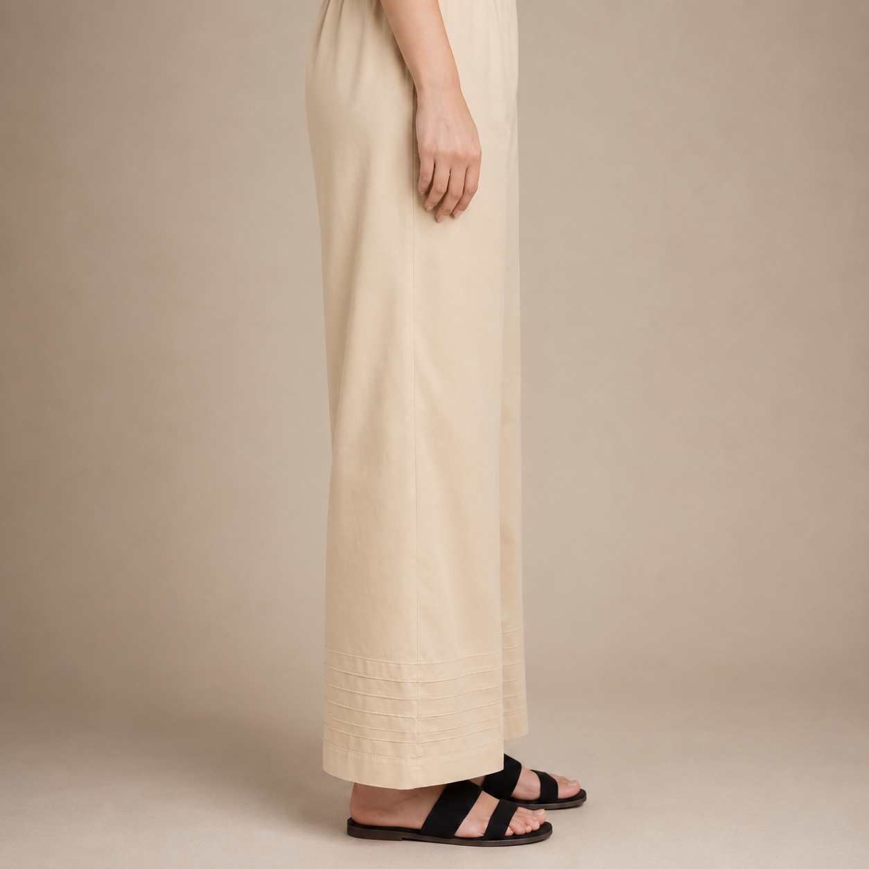 Soft Cotton Bottom Pintuck Palazzo For Women | Ladies Summer Pintuck Palazzo Pants.