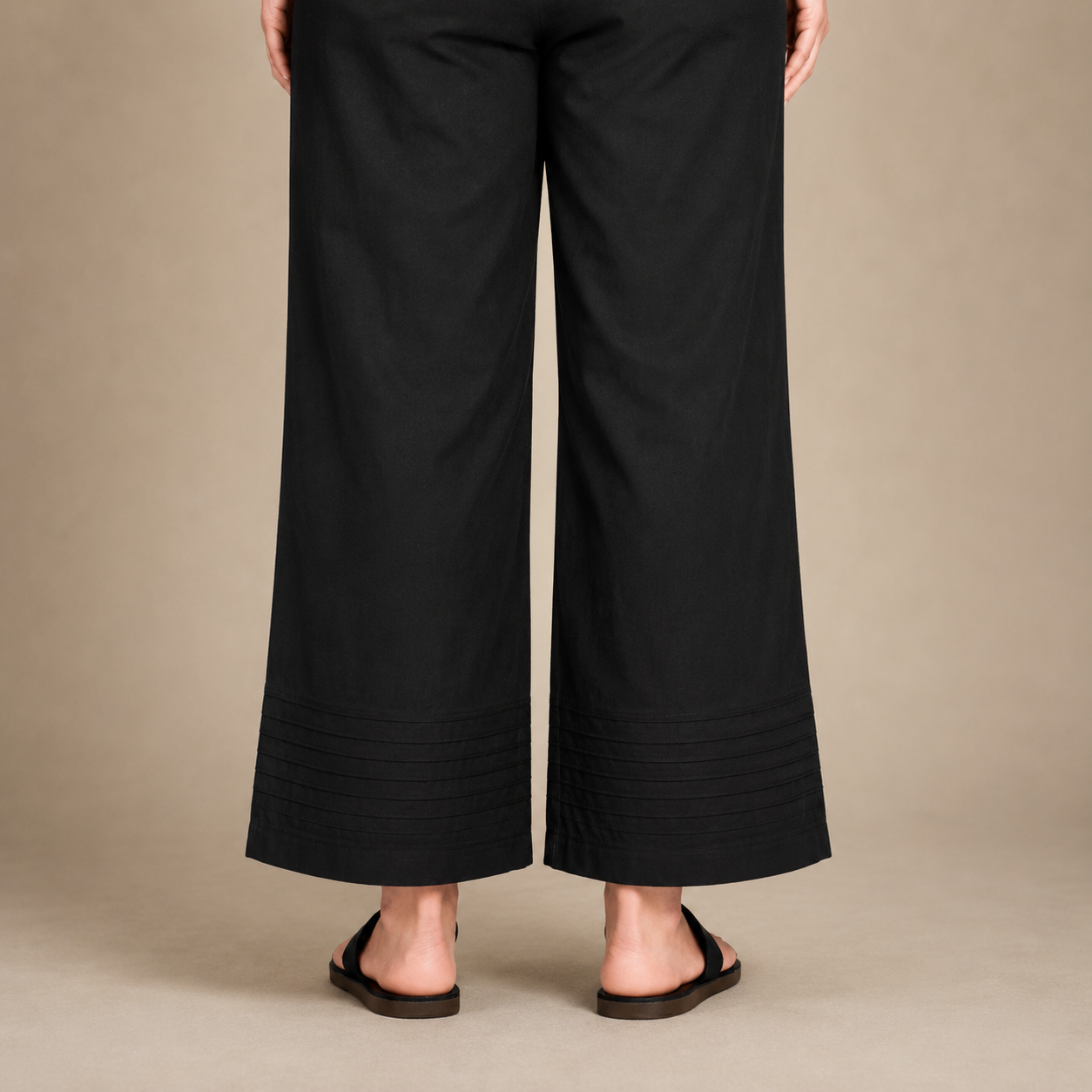Soft Cotton Bottom Pintuck Palazzo For Women | Ladies Summer Pintuck Palazzo Pants.