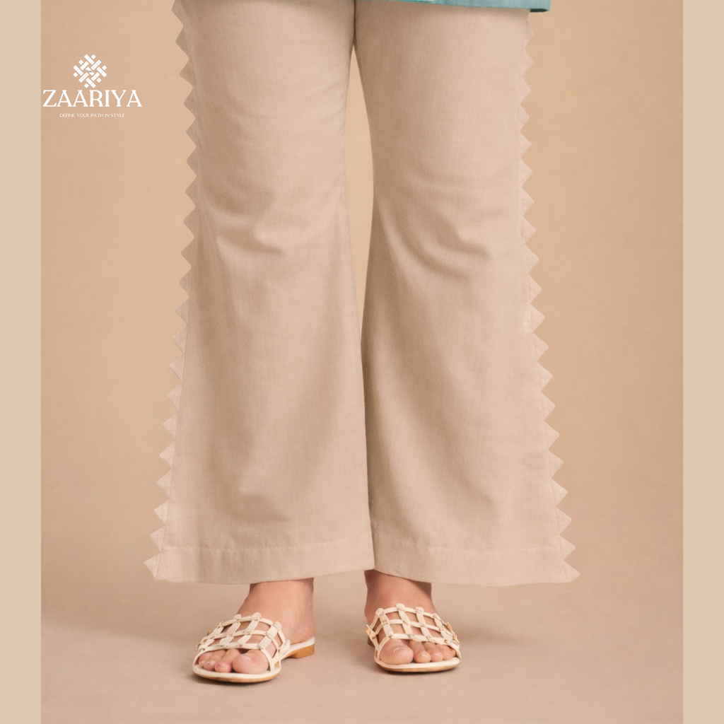 Soft Cotton Designer Bellbottom Pants | Comfortable Summer Cotton Bellbottom Trouser for Ladies