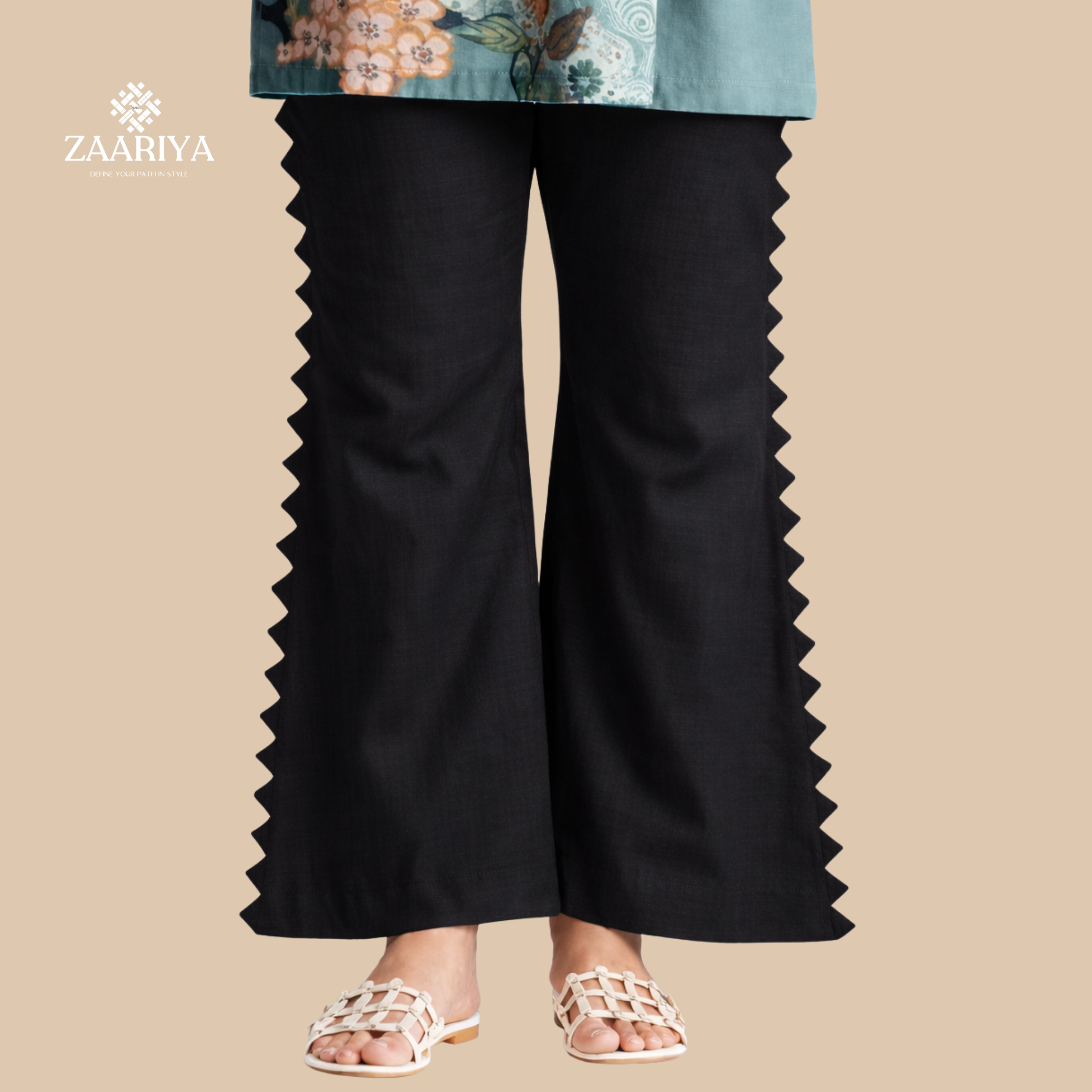 Soft Cotton Designer Bellbottom Pants | Comfortable Summer Cotton Bellbottom Trouser for Ladies