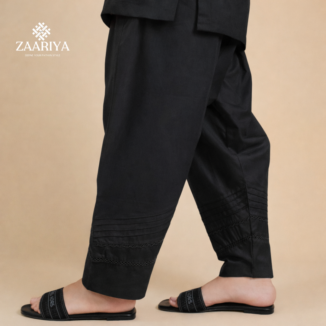 Soft Cotton Designer Shalwar For women| Soft Comfortable Joint Laced Pintuck Shalwar For Ladies