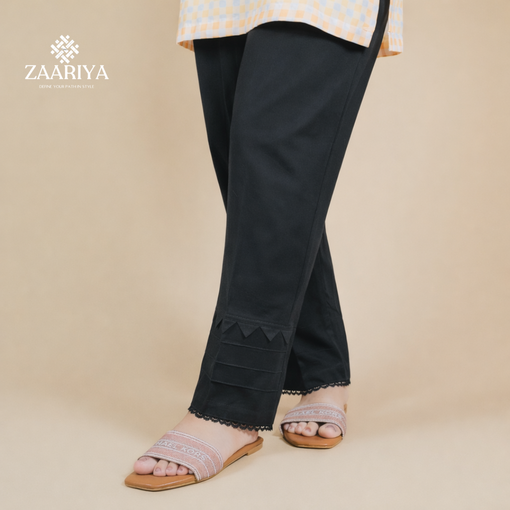 Soft Cotton Women Samosa Pintuck Trouser | Ladies Summer Pants For Offices & Casual Wears.