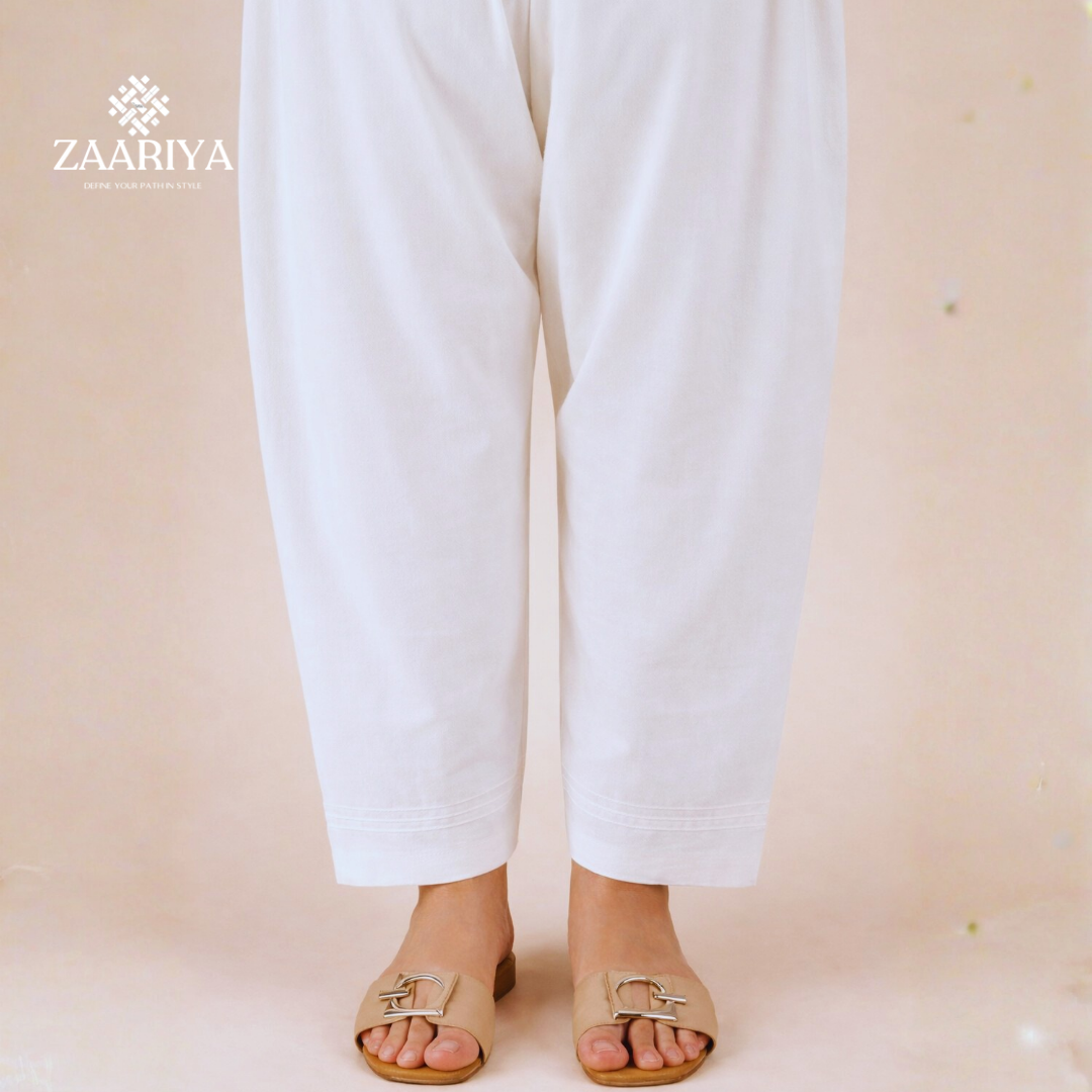 Ladies Cotton Pintuck Shalwar | Soft Comfortable Simple Pintuck Shalwar for Women | Daily Wear Ladies Shalwar Kameez Bottom