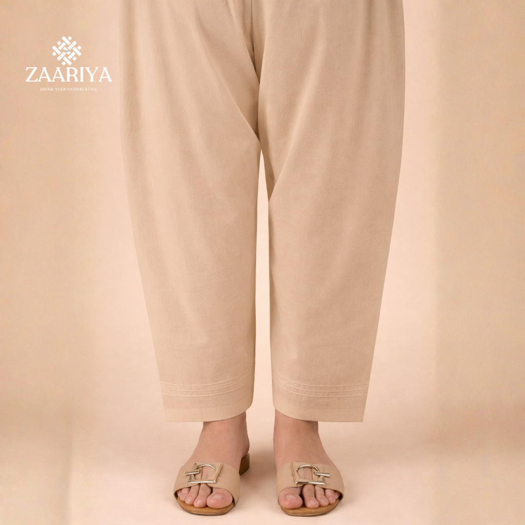 Ladies Cotton Pintuck Shalwar | Soft Comfortable Simple Pintuck Shalwar for Women | Daily Wear Ladies Shalwar Kameez Bottom