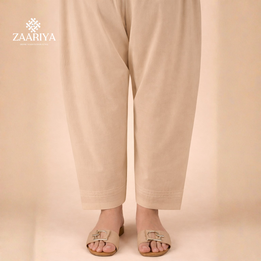 Ladies Cotton Pintuck Shalwar | Soft Comfortable Simple Pintuck Shalwar for Women | Daily Wear Ladies Shalwar Kameez Bottom