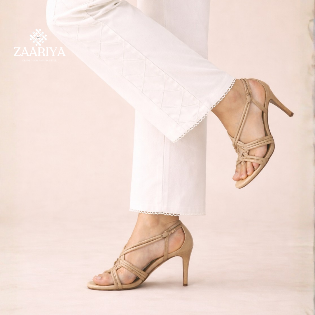Soft Cotton Side Boxes Straight Trouser | Ladies Summer Pants For Casual and Party Wears