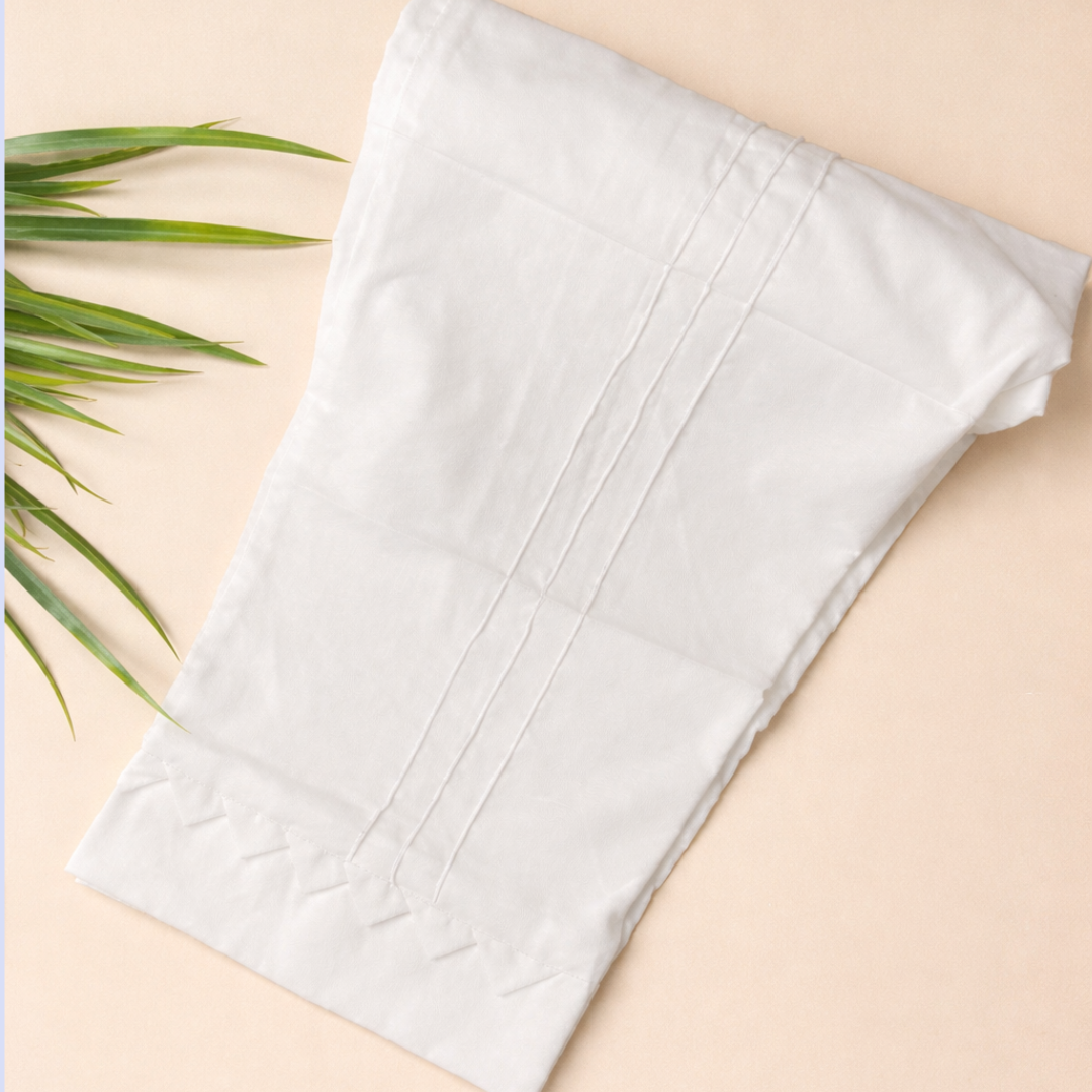 Soft Cotton 3 Pintuck Trouser Straight Look