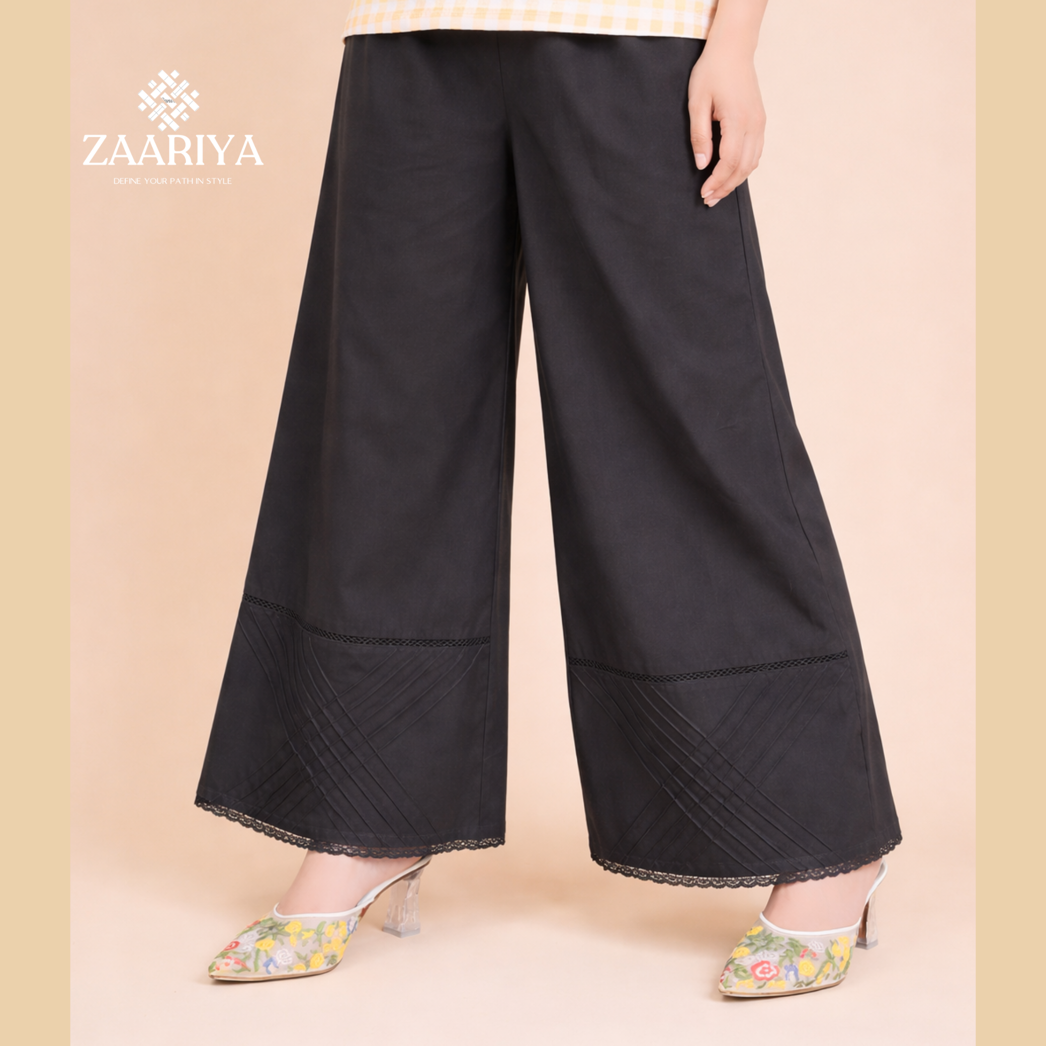 Soft Cotton Boxes Palazzo For Women | Ladies Summer Cotton Palazzo.