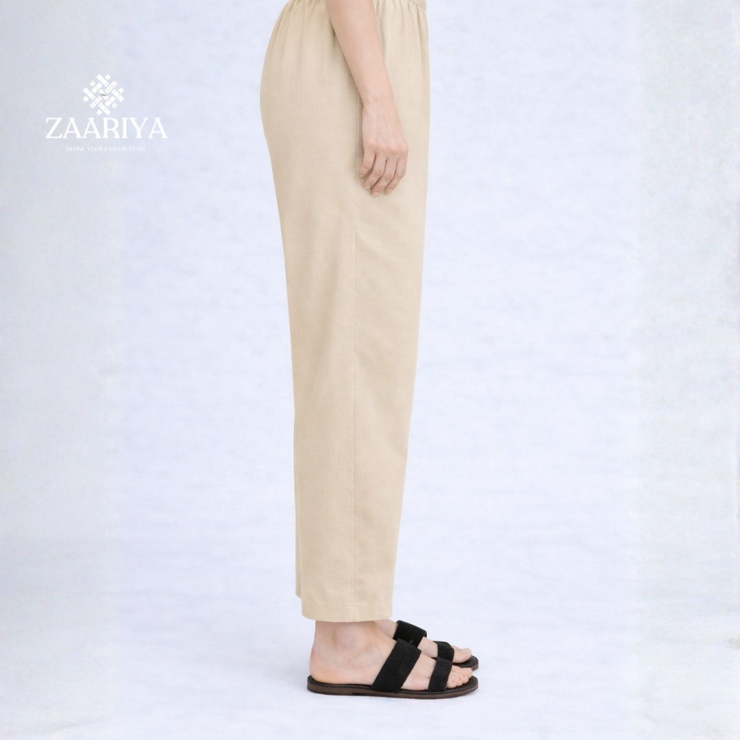 Soft Cotton Classic Casual Trousers For Women