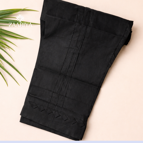 Soft Cotton 3 Pintuck Trouser Straight Look