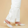 Multipack Pack Premium Soft Cotton Laced Palazzo For Women | Ladies Summer white Black Beige Palazzo